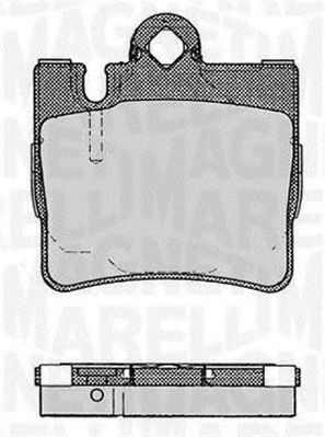 MAGNETI MARELLI 363916060584 -  Комплект тормозных колодок, дисковый тормоз
